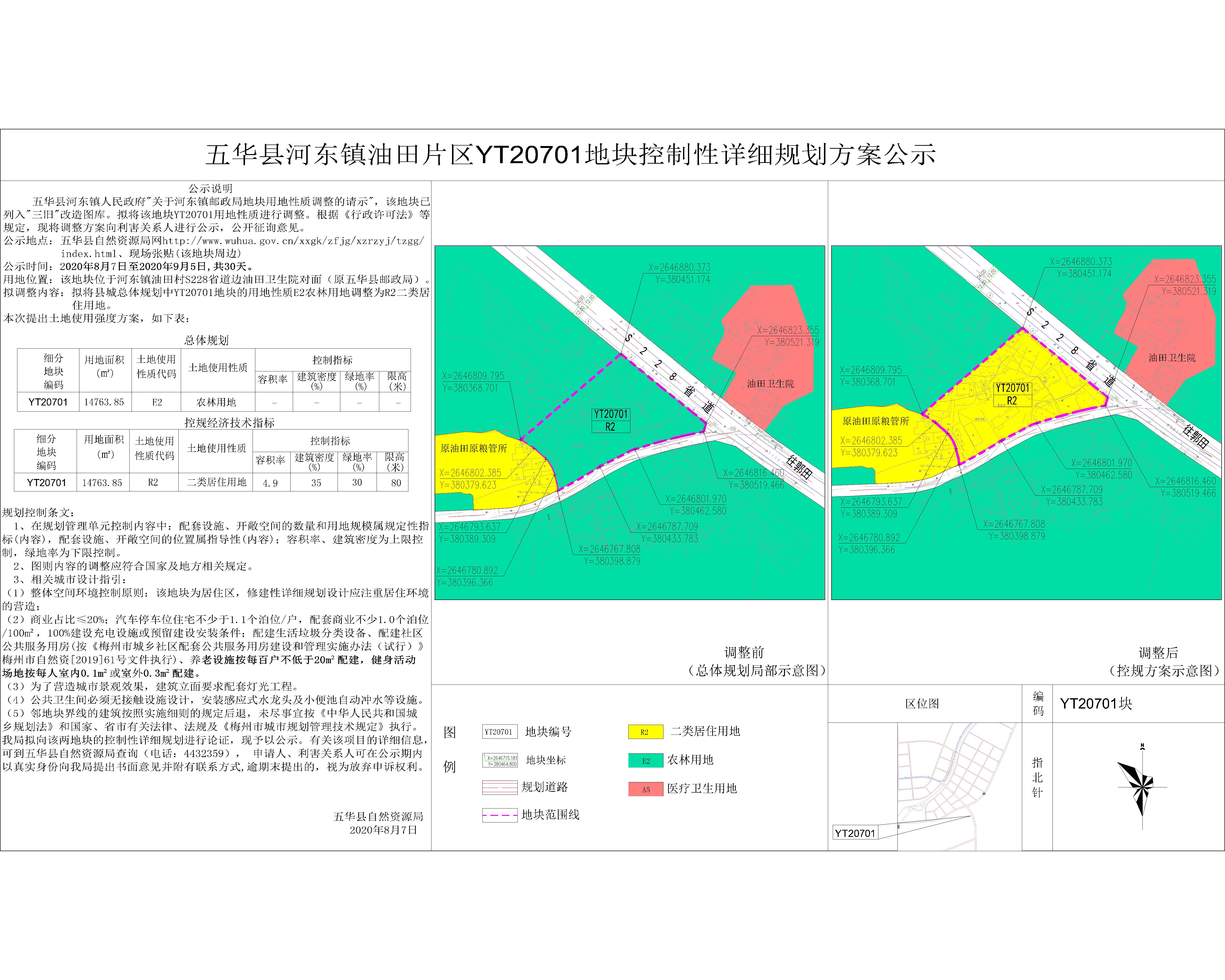 五华县河东镇油田片区yt20701地块控制性详细规划方案