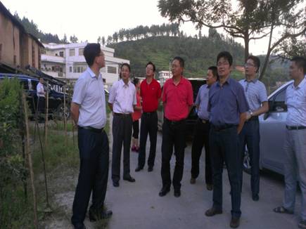 副县长曾光华,县政协副主席,镇党委书记胡荣华,水务局局长张少凡,镇长