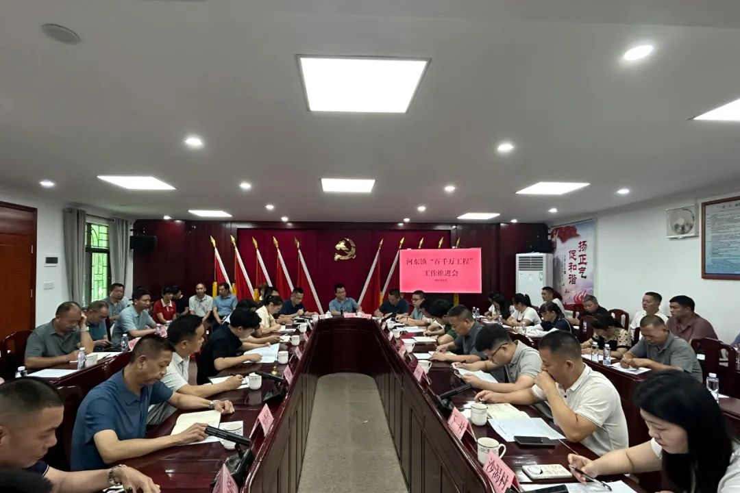 “百千万工程”比学赶超丨河东镇召开“百千万工程”工作推进会