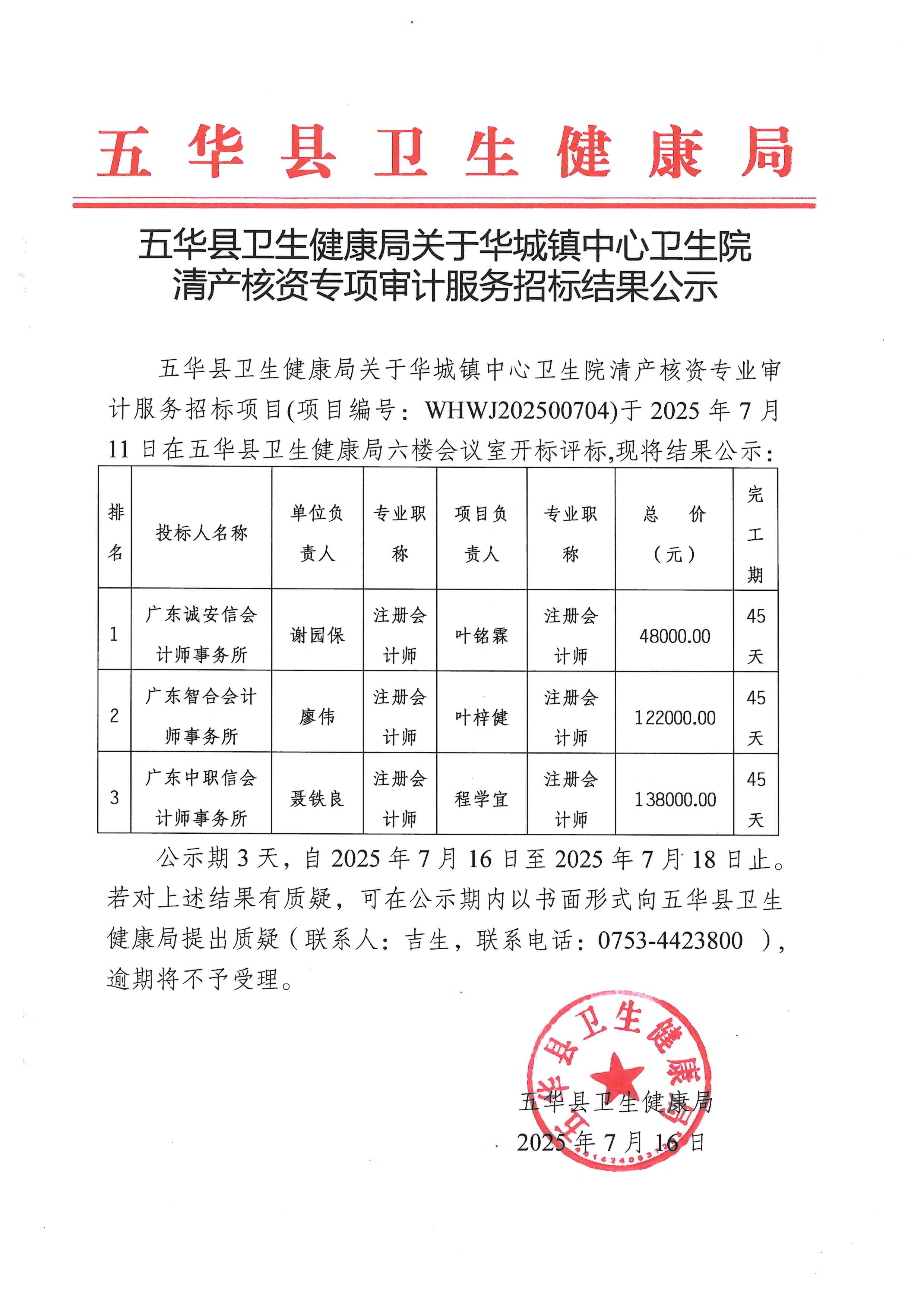 五华县卫生健康局关于华城镇中心卫生院清产核资专项审计服务招标结果公示_00.png